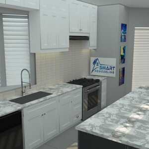 3D Design For a Kitchen (Cabinets-Sink-View) by Smart Remodeling LLC -Houston