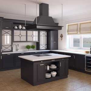 Best black kitchen with black cabinets and barberry decor miele floor