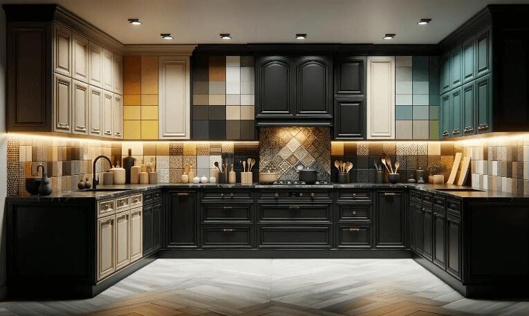 color schemes for kitchens with dark cabinets