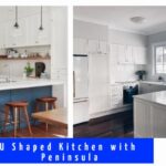 Luxury U-shaped kitchen design with Peninsula