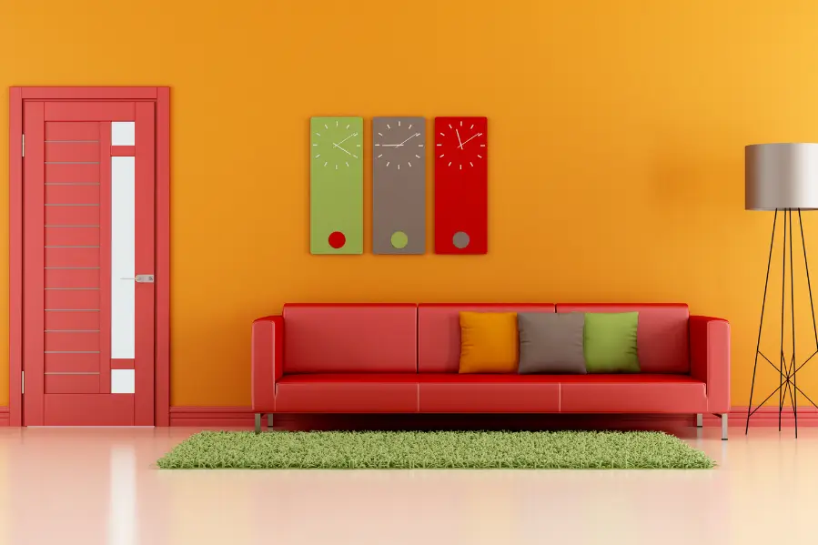 Burnt Orange color in living room