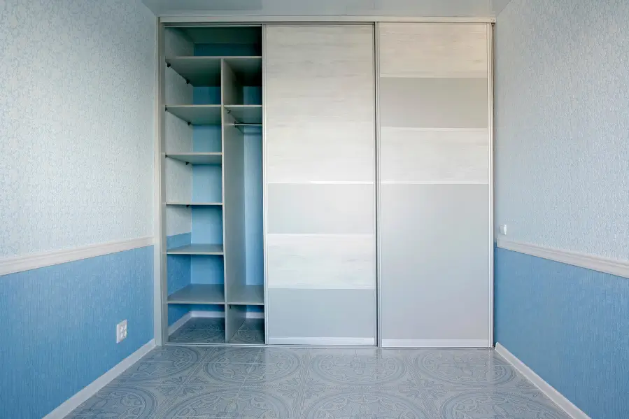 Install the sliding closet  Doors